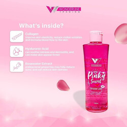 Wonderline Pinky Secret Feminine Wash - Hydraulonic Acid with Collagen - Maintaining pH Balance - Gentle Cleansing - 150ml