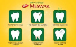 Dabur Miswak Gel Toothpaste with Brush, 150gm