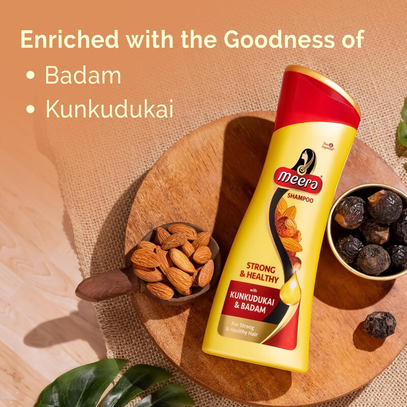 Meera Strong & Healthy with Kunkudukai & Badam  -  For Strong & Healthy Hair- 180 ml