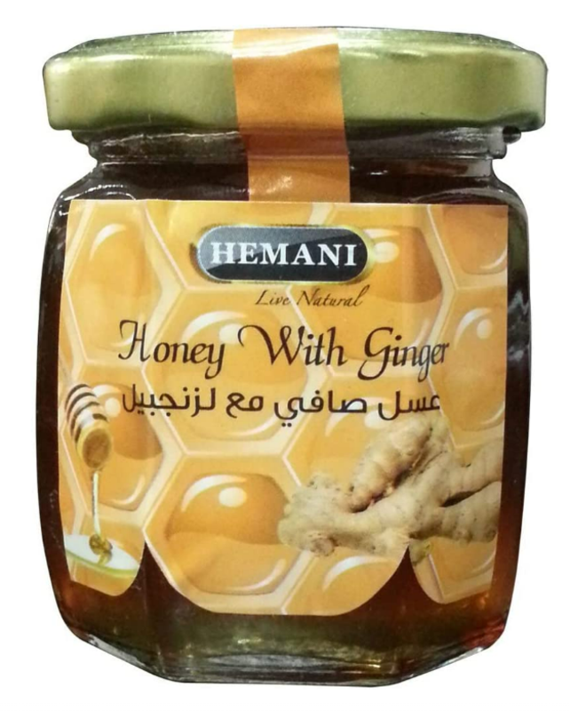 Hemani Honey With Ginger Premium - Pure Organic Honey - Healing Properties - Fights Infections - 125 gms