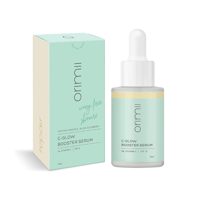 Orimii C-Glow Booster Serum 3% Vitamin C Artificial Fragrance and Dye Free Improve Skin Tone Tahitian Gardenia, Elderberry 30ml