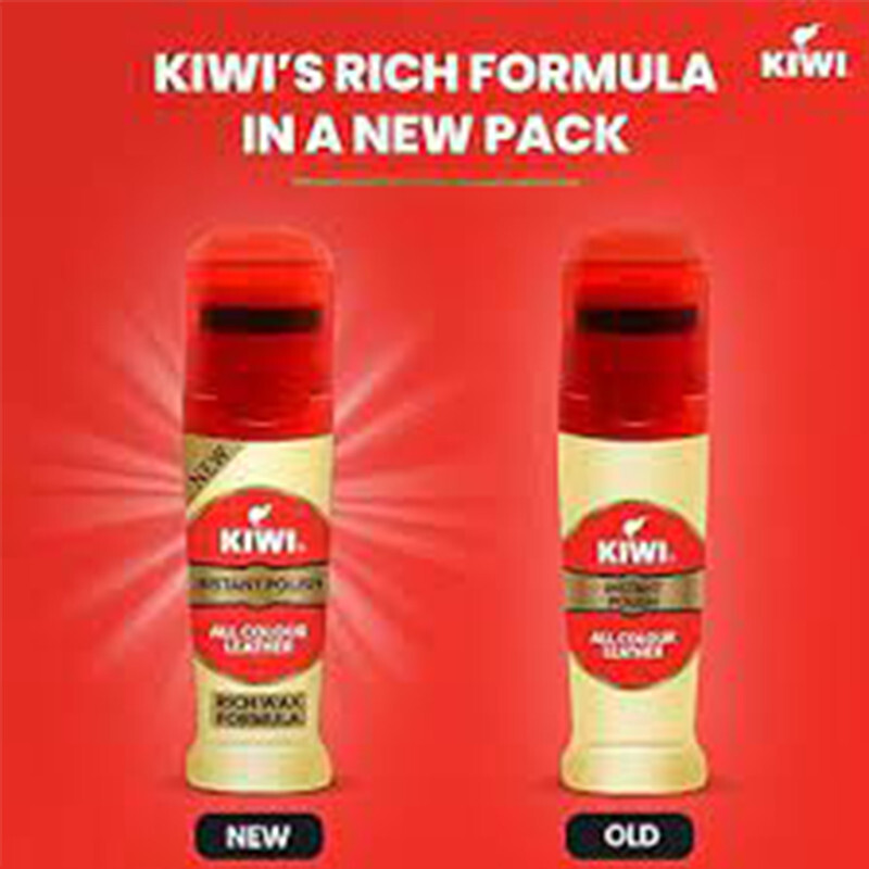 Kiwi Instant Shoe Polish All Leather Colour - Wax Rich Formula - Easy to use - Shines and Protects - 75ml