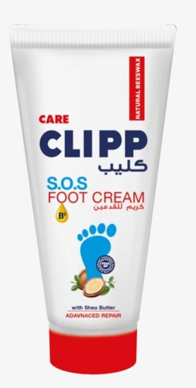 

Clipp S.O.S. Foot Cream with Shea Butter - Deep Hydration - Advanced Repait - Softens and Smoothens - 5% B5 Pro Vitamin - with Natural Beeswax - 75 ml