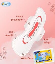 Charmee Feminine Pads - Cottony - With Wings - 12 Pads 235mm