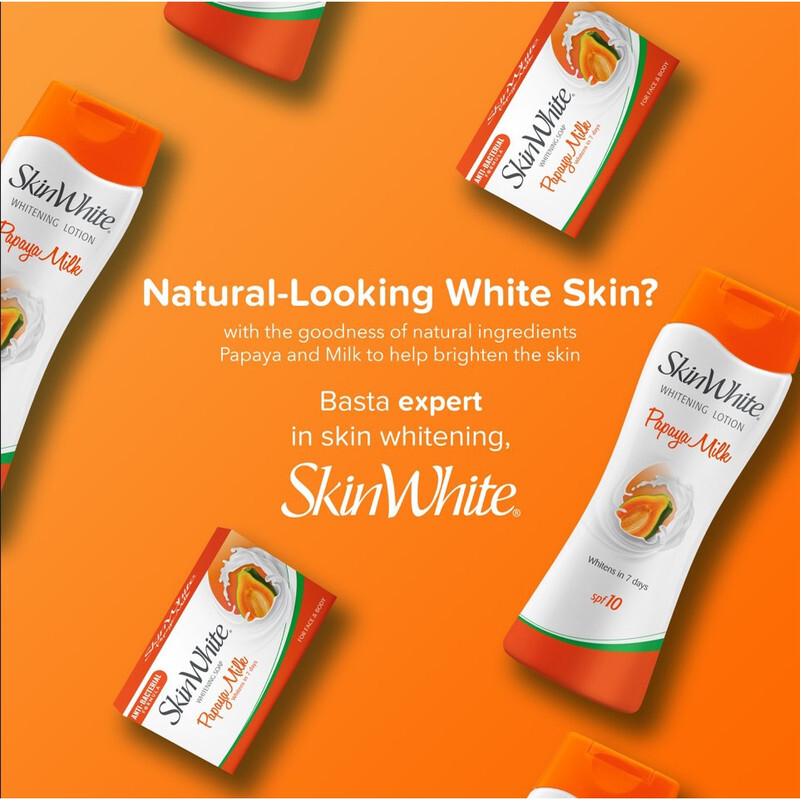 Skin White Whitening Lotion Papaya Milk SPF 10 - Whitens Skin in 7 Days - For Lighter, Softer and Healthier Skin - 200ml