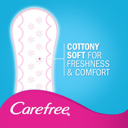 Carefree Breathable Panty Liners Cottony Soft Breathable For Extra Freshness Shower Fresh Scent 8 Liners