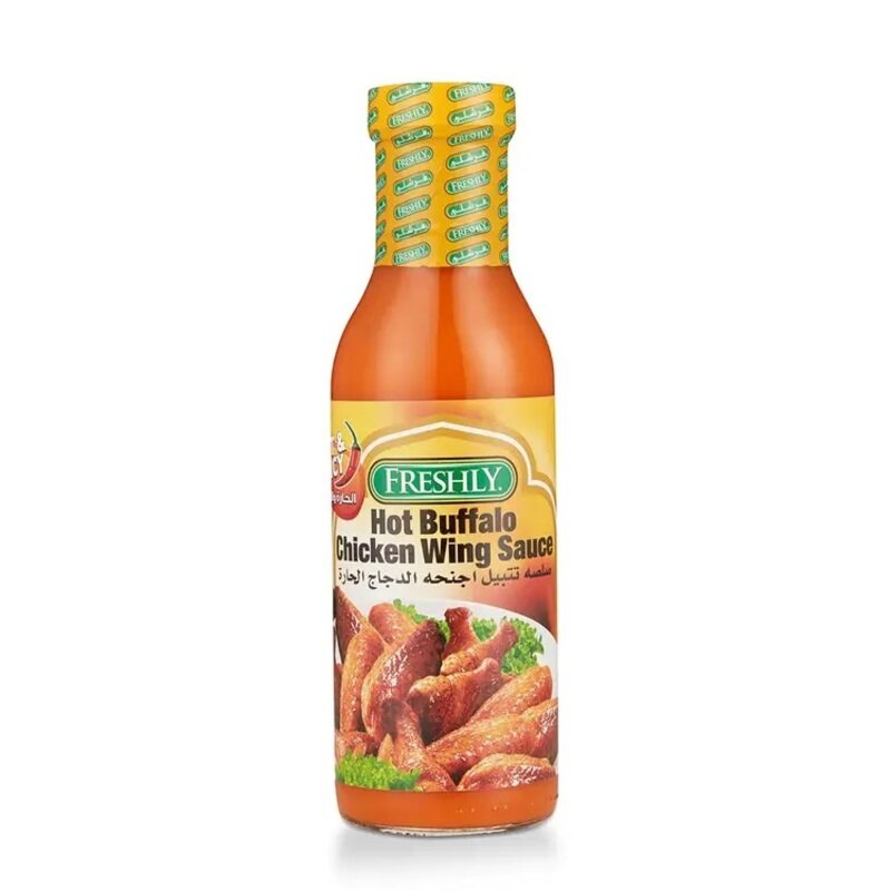 

Freshly Hot Buffalo Chicken Wing Sauce - Perfect for Wings - Spicy and Tangy Flavor - 355 ml