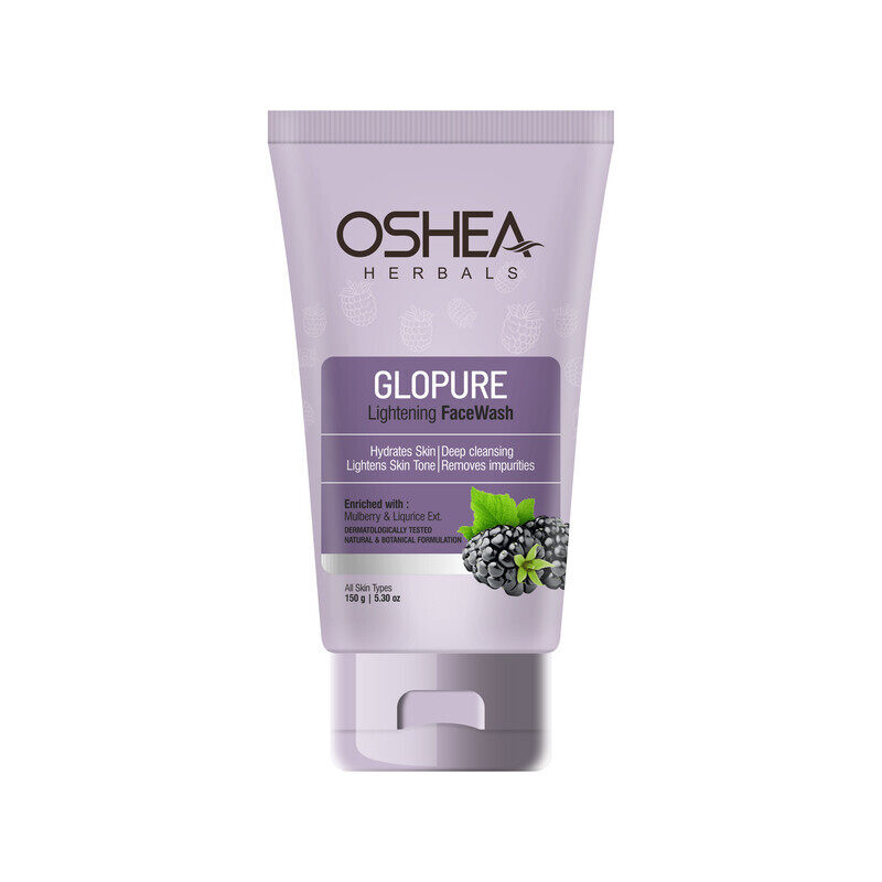 

Oshea Herbals Glopure Lightening Facewash - Hydrates SKkn - Deep Cleansing - With Mulberry & Licorice Extract - 150g