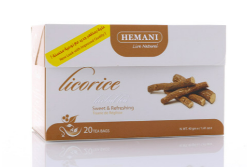 

Hemani Licorice Herbal Tea Sweet & Refreshing Detoxifier Cold and Cough Relief 20 Tea Bags - 40 gms