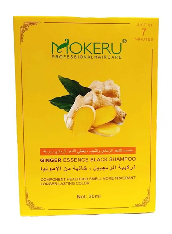 Mokeru Ginger Essence Black Shampoo for All Hair Types, 30ml