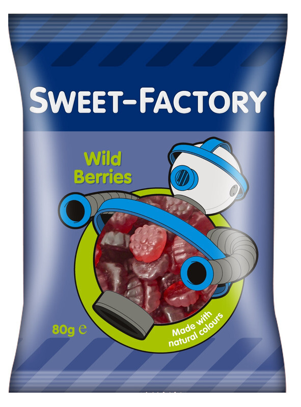 

Sweet Factory Wild Berries - Sweet & Tart Flavors - Chewy Texture - 80 gm