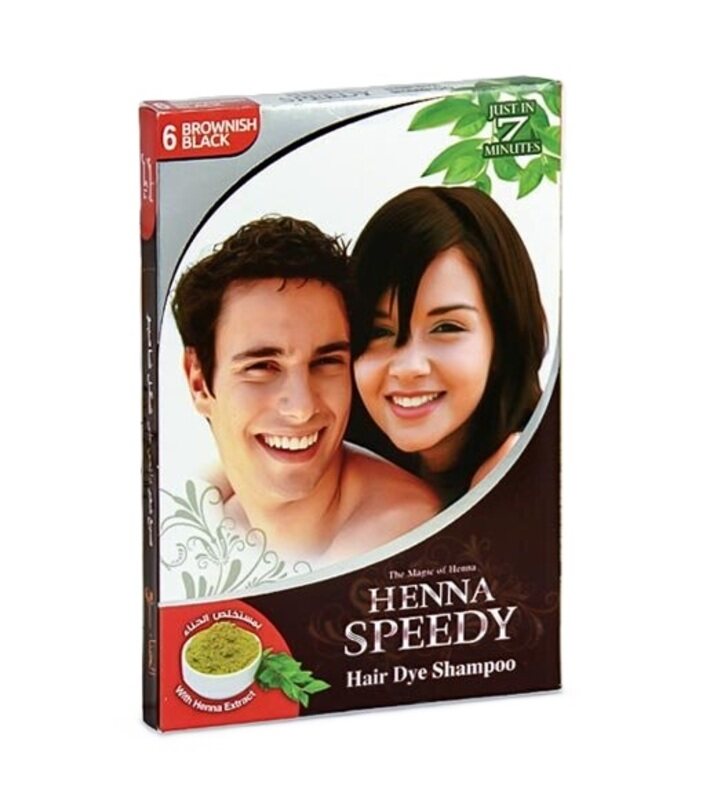 

Henna Speedy Brownish Black Hair Dye Shampoo - WIth Henna Extract - Just in 7 Minutes - 30 ml