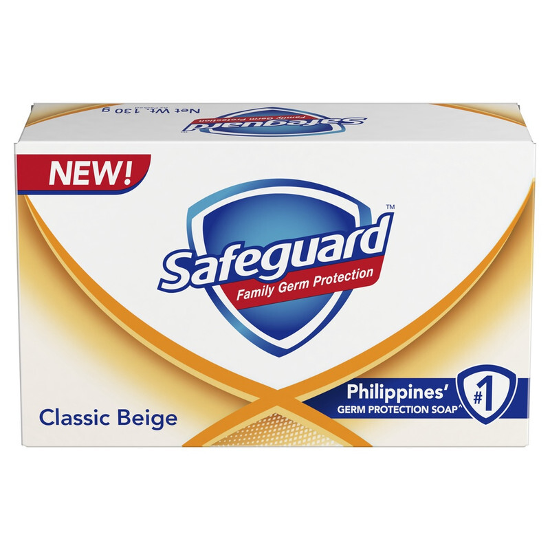 

Safeguard Bar Family Germ Protection Classic Beige - For Handwash & Shower - Infinity Shield - Defends Against Germs - 130 g