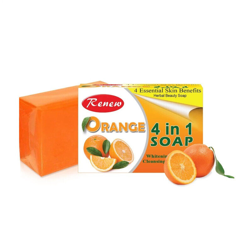 

Renew Orange 4 in 1 Soap - Herbal Beauty Soap - Whitening, Anti-aging, Cleansing and Anti-Bacterial Soap - 135 g