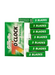 Gillette 7 O'clock Super Stainless Steel Razor Blades, 100 Pieces