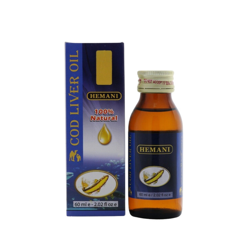 

Hemani Herbal Oil Cod Liver Oil 100 % Natural - Dietary Supplements - 60ml