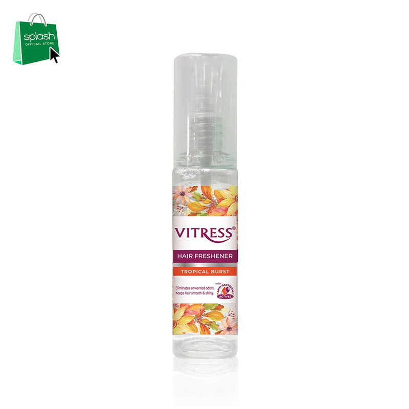 Vitress Hair Freshener Tropical Burst - Eliminates Unwanted Odors - Keeps Hair Smooth & Shiny - With Anti-Bacterial Actives - 100ml