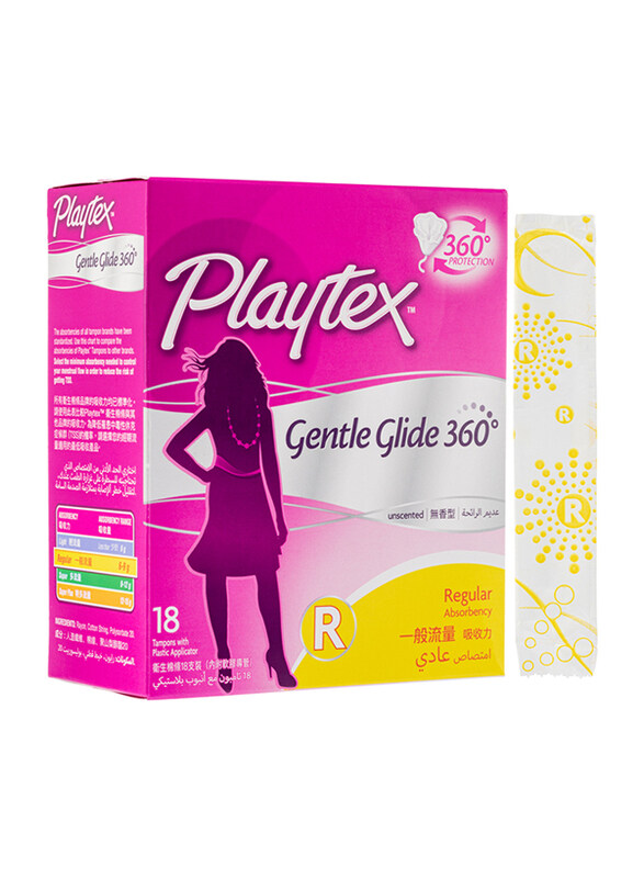 

Playtex Gentle Glide Regular Tampons, 18 Pieces