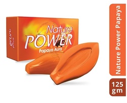 Nature Power Papaya Aura Soap - Moisturizes the Skin - Eliminate Dead Skin Cells - 125 gm