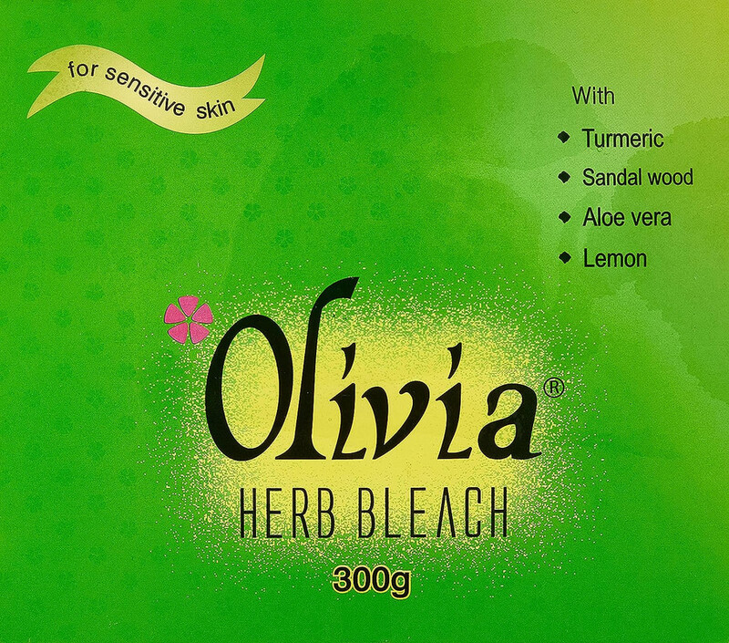 Olivia Herb Bleach With Turmeric, Sandal Wood, Aloe Vera & Lemon - For Sensitive Skin - Makes Your Skin Fairer & Beautiful - 300 g