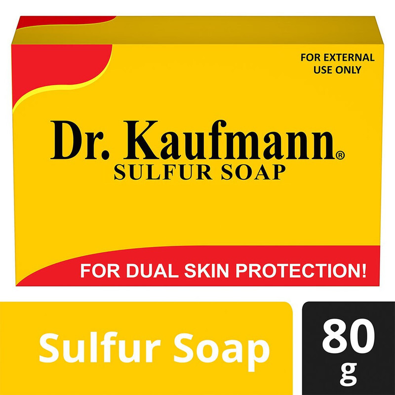 Dr Kaufmann Medicated Sulpur Soap Bar For Dual Skin Protection Combats Skin Issues like Acne Pimples Eczema 80 g