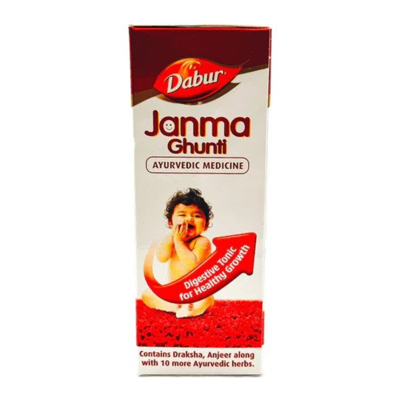 Dabur Janma Ghunti Ayurvedic Medicine - Digestive Tonic for Healthy Growth - 125 ml