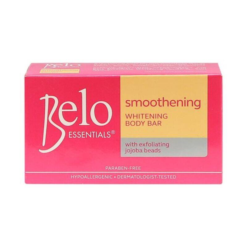 

Belo Essentials Smoothening Whitening Bar - With Exfoliating Jojoba Beads - Paraben-Free, Hypoallergenic & Dermatologist-Tested - 135 grams