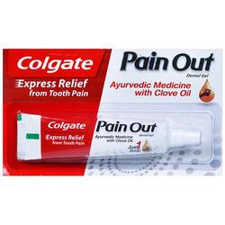 Colgate Pain Out Dental Gel - Express Relief from Tooth Pain - Ayurvedic Medicine with Clove Oil - Just 1 Drop - 10 g