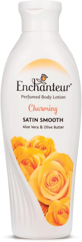 Enchanteur Perfumed Body Lotion Charming Satin Smooth - Aloe Vera & Olive Butter - Used to Soften and Moisturize Your Skin - 250ml