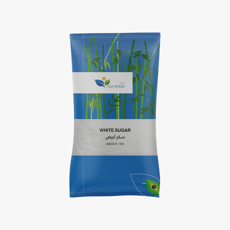 

Vida Food White Sugar - Kitchen Essentials - Perfect Sweetener for Beverages and Desserts - 1kg