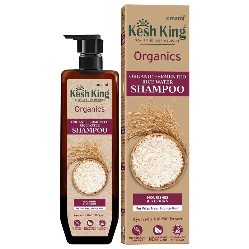 

Emami Kesh King Organic Fermented Rice Water Shampoo - Nourishes and Repairs - Ayurvedic Hairfall Expert - For Friz Free & Bouncy Hair - 300ml