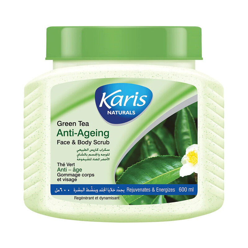 

Karis Naturals Green Tea Anti-Ageing Face & Body Scrub - Gentle Exfoliation - Improve Skin Texture - 300 ml