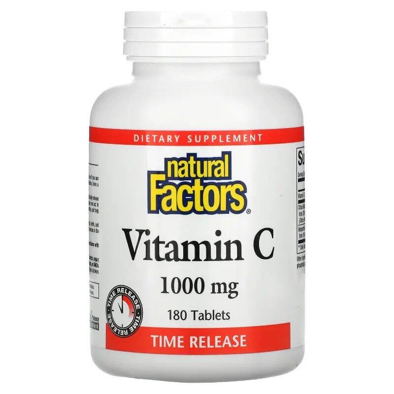 

Natural Factors Dietary Supplements Vitamin C Timed Release - Supports Immune Function - Get a Wellness Boost 1000 mg -180 tablets