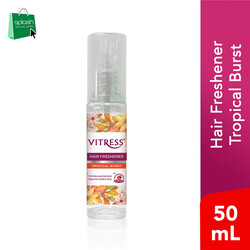 Vitress Hair Freshener Tropical Burst - Eliminates Unwanted Odors - Keeps Hair Smooth & Shiny - With Anti-Bacterial Actives - 100ml