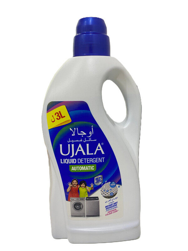 

Ujala Liquid Detergent Automatic - 99.9% Germ Protection - Instant Dirt Dissolvers Effortless Washing - Superior Color Care - 3 Liters