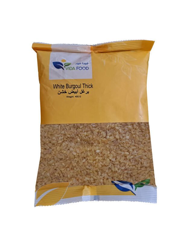 Vida Food White Burgoul Thick - GMO Free and Natural - Superfood with Protein, Fiber, Minerals & Vitamins - 400 g
