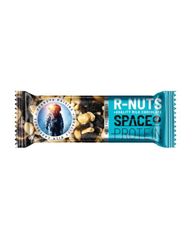 

Space Protein Nuts Protein Bar - R-Nuts + Real MIlk Chocolate - With Peanuts & Raisins- 40 g