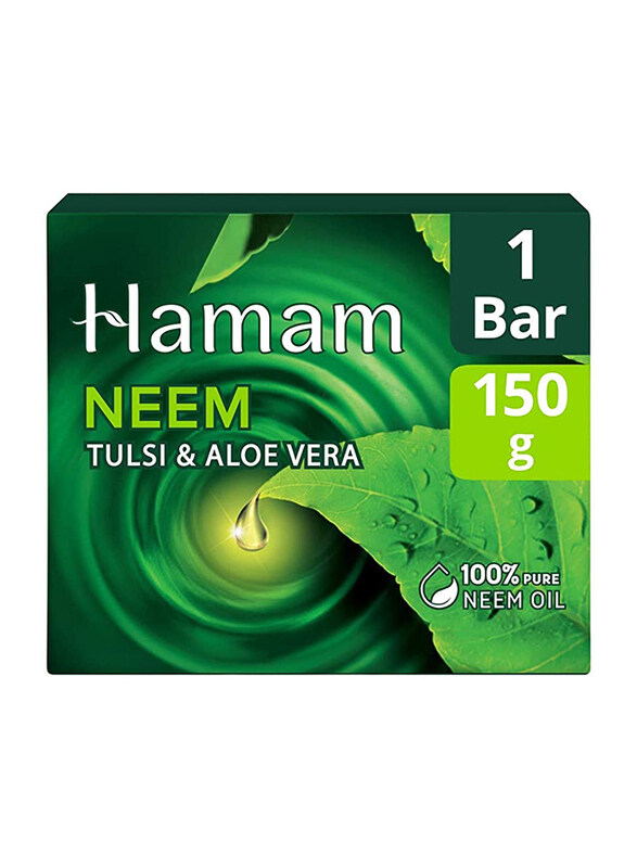 

Hamam Neem Tulsi and Aloe Vera Soap, 4 x 150gm