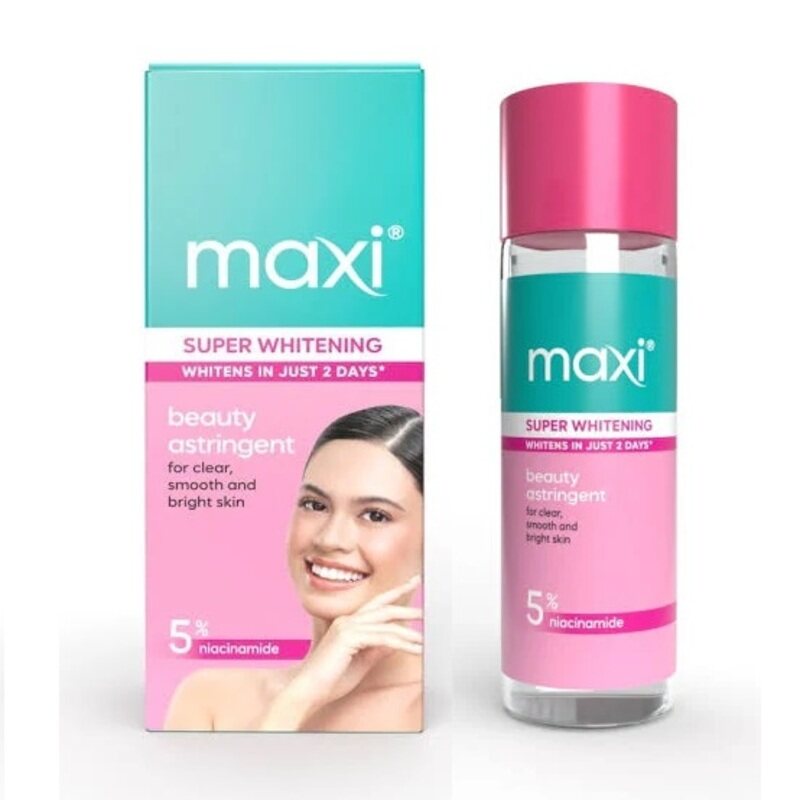 

Maxi Peel Maxi-Peel Super Whitening Beauty Astringent Toner - For Clear, Smooth & Bright Skin - Whitens In Just 2 Days - With 5% Niacinamide - 100 ml