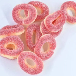 Sweet Factory Melon Jelly Candies Sugar-coated Jelly Rings with Stretchy Fine Texture Best for Parties, Events and Special Occasions 2kg