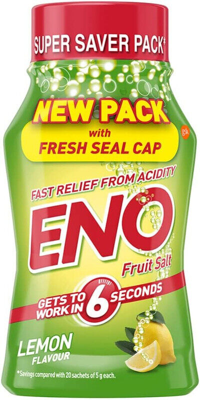 

ENO Fruit Salt Fast Relief From Acidity Anti Acid Lemon Flavour - 100 g