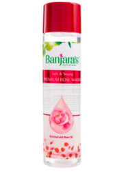 Banjara's Soft & Young Premium Rose Water - Enriched with Rose Extract -Alcohol Free, Paraben Free - Tones the Skin - Maintains The pH Balance of the Skin - 120ml