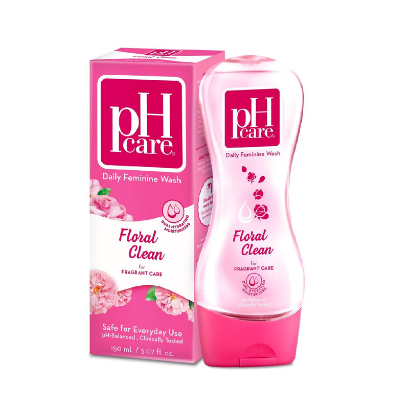 pH care Daily Feminine Wash Floral Clean  - For Fragrant Care - Dual Hydrating Moisturizer - Safe for Everyday Use - pH-Balanced & Clinically Tested - 150ml