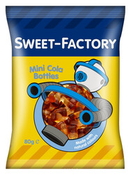 Sweet Factory Mini Cola Bottles - Chewy Texture - Smooth & Silky Pieces - Classic Cola Flavor - 80 gm