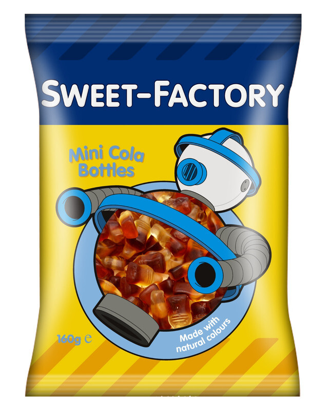 

Sweet Factory Mini Cola Bottles - Chewy Texture - Smooth & Silky Pieces - Classic Cola Flavor - 160 gm