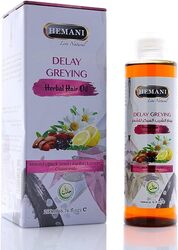 Hemani Delay Greying Herbal Hair Oil  - Protect and Nourishes the Hair - 200 ml