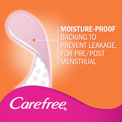 Carefree Super Dry Panty Liners Cottony Soft Breathable For Everyday Freshness Shower Fresh Scent Odor Control 8 Liners