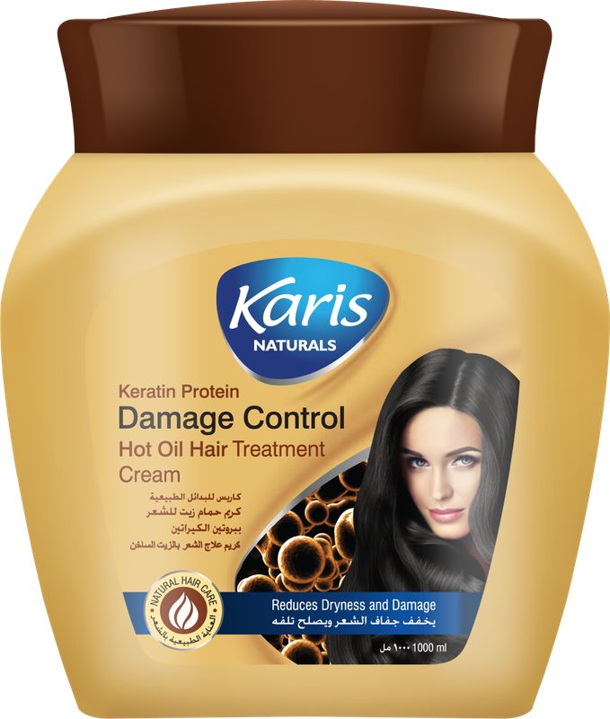 Karis Naturals Damage Control Hot Oil Hair Treatment Cream - With Keratin Protein - Reduces Dryness & Damage - Nourishes and Revitalizes Hair - Repairs Damaged Hair - 1000 ml