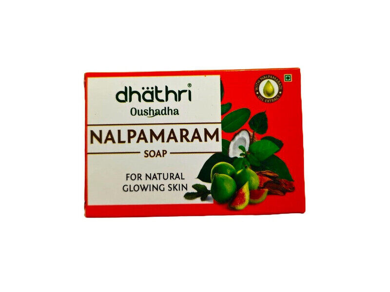 

Dhathri Oushadha Nalpamaram Soap - Enriched with Nalpamaradi Oil for Natural Glowing - Herbal Ayurvedic Formulation -75 g
