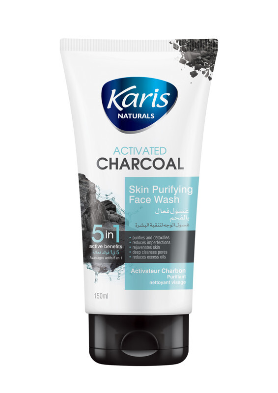 Karis Naturals Skin Purifying Face Wash - Activated Charcoal with 5 in 1 Benefits Purifies & Detoxifies, Reduces Imperfections, Rejuvinates Skin, Deep Cleanses Pores & Reduces Excess Oil 150 ml
